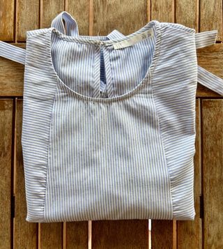 Blusa rayas hombros descubiertos XS