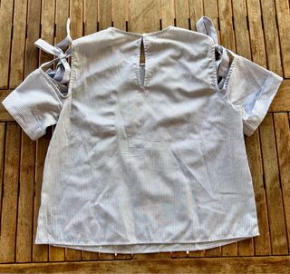 Blusa rayas hombros descubiertos XS