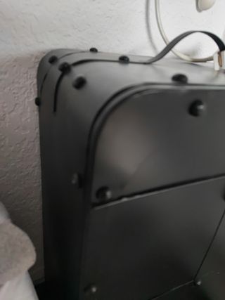 Mesita noche metal negra - maleta