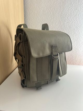 Mochila militar vintage verde oliva