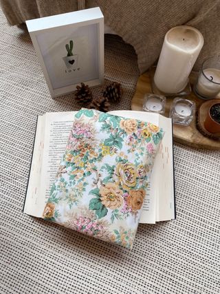 Funda libro - Flores -