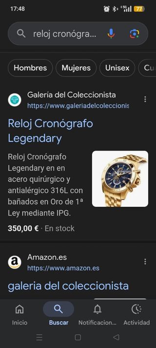 Reloj Lanscotte Cronógrafo Legendary