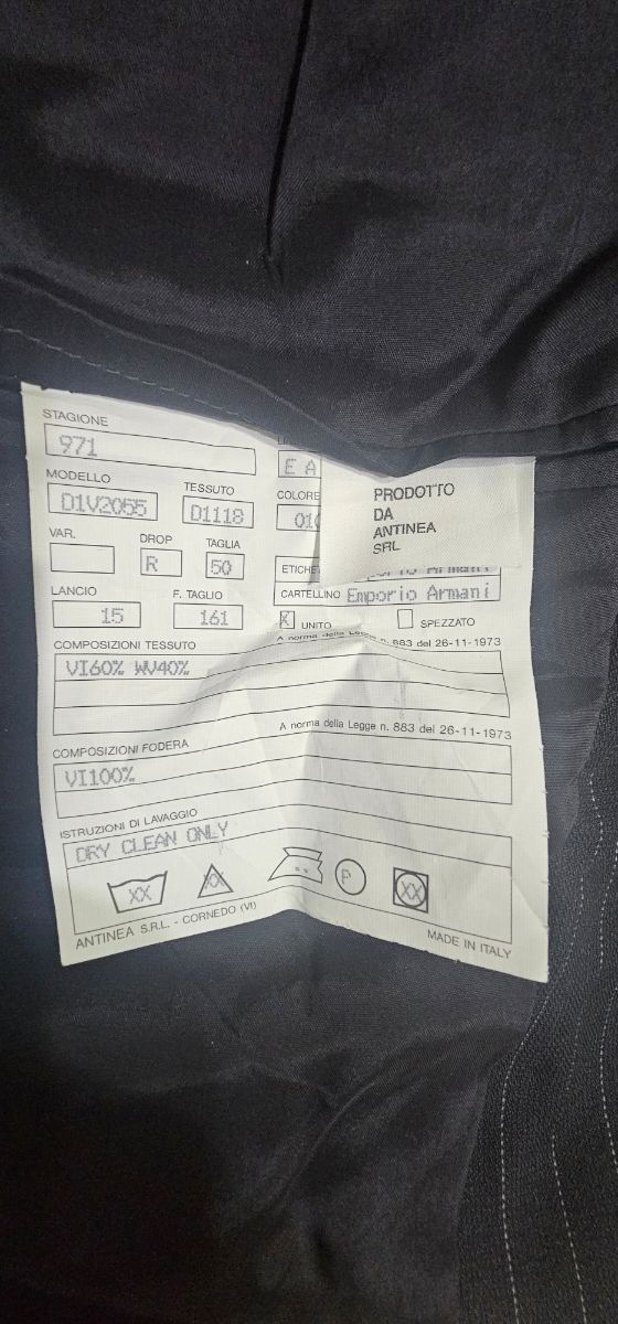 Blazer Emporio Armani Uomo Nero T 50
Made italy