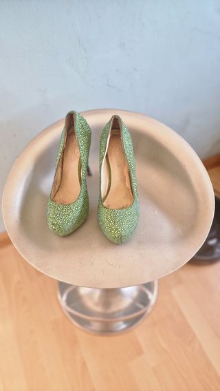 Zapatos tacón aguja, plataforma, swaroski
