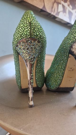 Zapatos tacón aguja, plataforma, swaroski