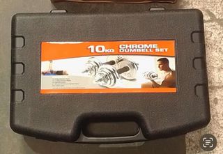 Mancuernas cromadas 10kg - Juego de pesas