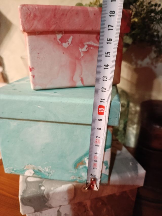 3 Cajas Decorativas - Marmolado