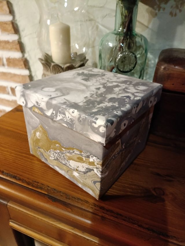 3 Cajas Decorativas - Marmolado