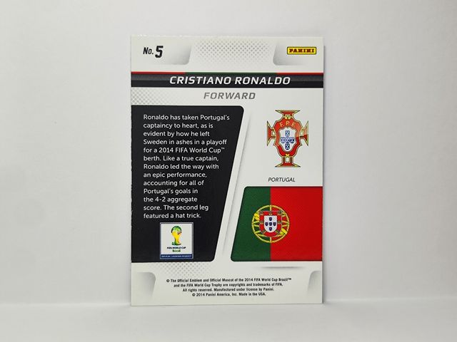 2014 Mundial futbol CR7 tarjeta