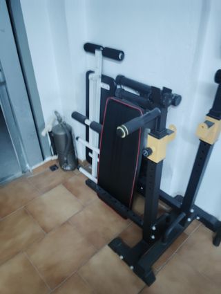 Rack + Banco Pesas + Banco Abdominales