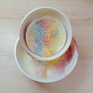 3 Grattugie in Ceramica Multicolore da 12cm, 15cm e 19cm