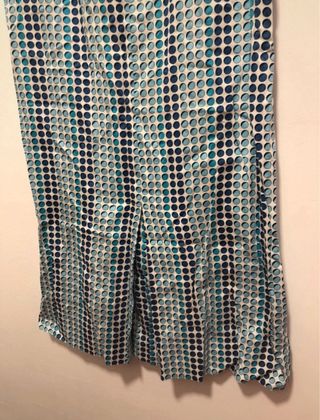 Vestido vintage azul y blanco retro