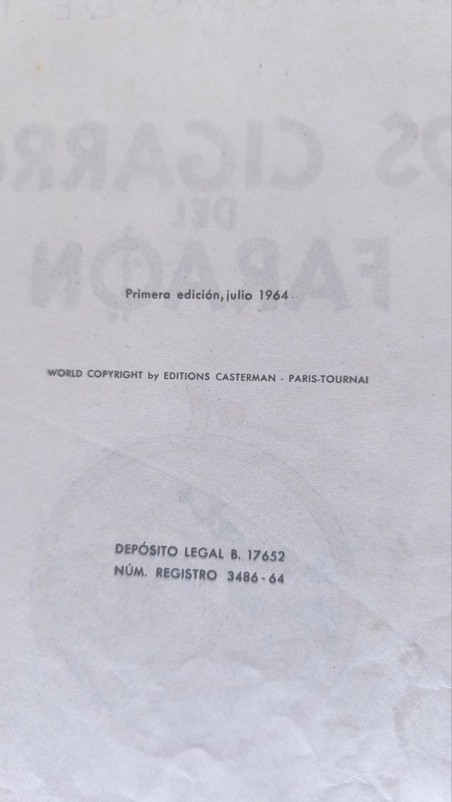 Primera edición Tintin los cigarros del faraon