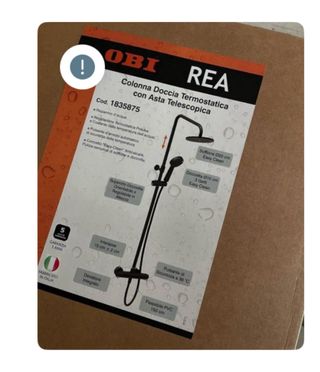 Colonna Doccia Termostatica REA nera