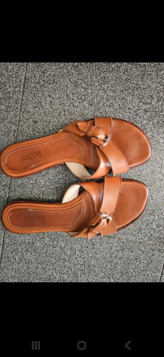 Sandalias Lotusse piel marrón 39
