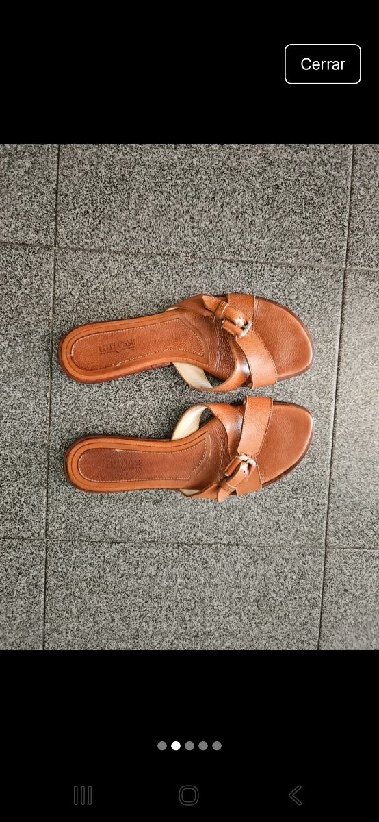 Sandalias Lotusse piel marrón 39