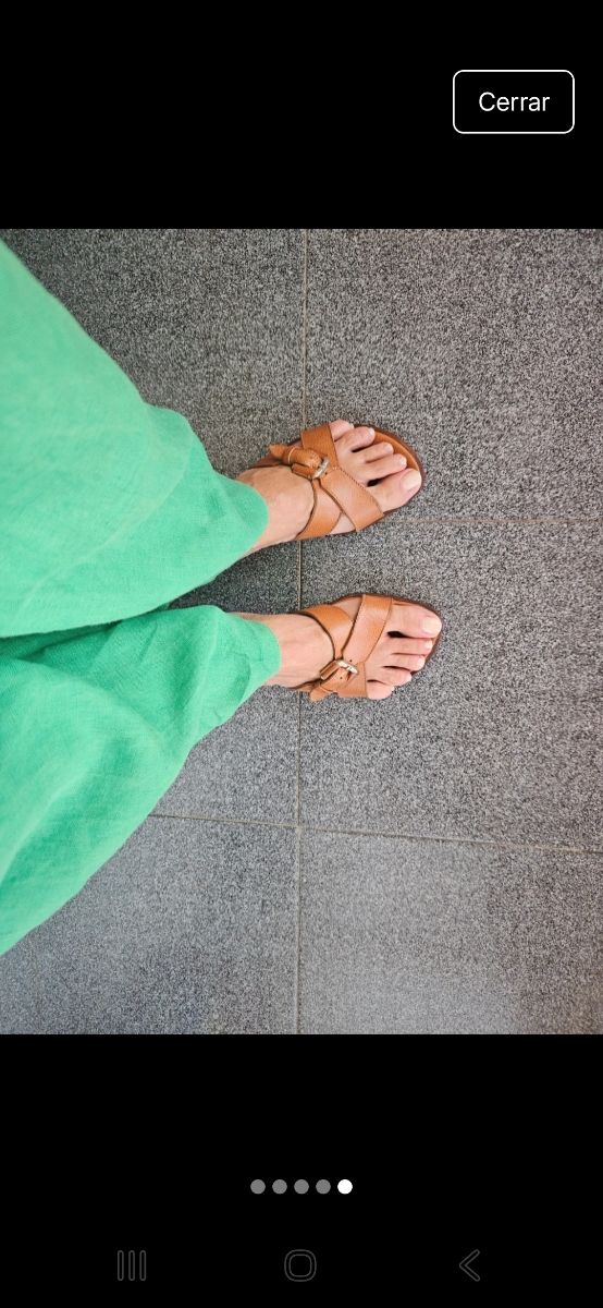 Sandalias Lotusse piel marrón 39