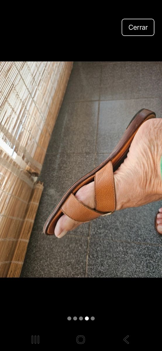 Sandalias Lotusse piel marrón 39