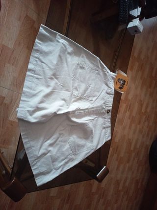 Falda pantalón beige talla S