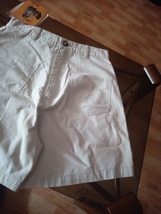 Falda pantalón beige talla S
