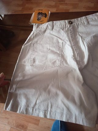 Falda pantalón beige talla S