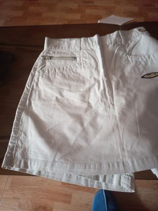 Falda pantalón beige talla S