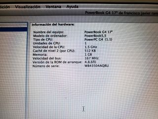 Portátil Apple PowerMac G4 Plata