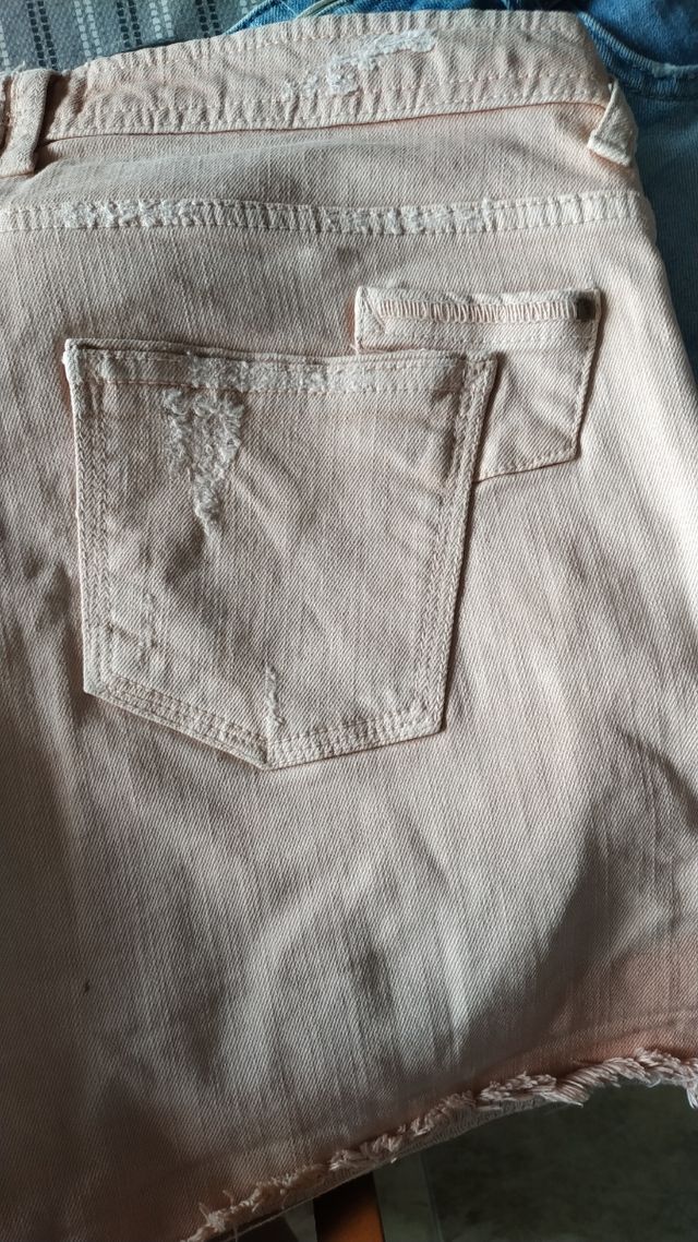 Shorts vaqueros rosa mujer