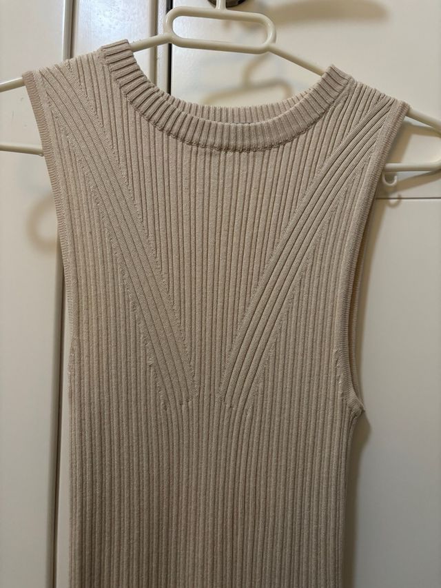 Vestido Bershka beige - Talla S