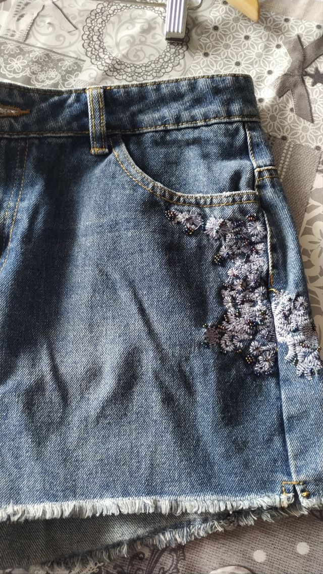 Shorts vaqueros mujer-bordados