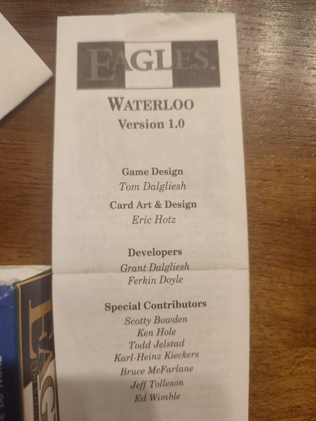 Waterloo Eagles: Gioco carte Napoleone wargame GMT