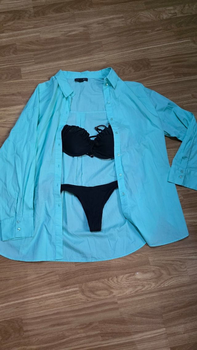 Camisa Primark turquesa