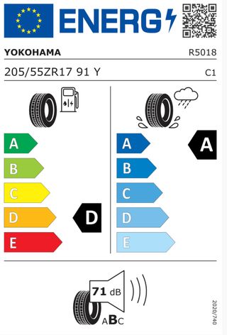 Neumáticos Yokohama ADVAN Sport 205/55 R17 91Y