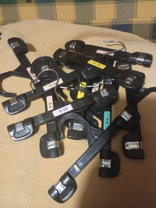 50 Perchas pantalón plástico