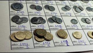 Colección 113 Monedas Juan Carlos I. 1, 2 y 5 pese