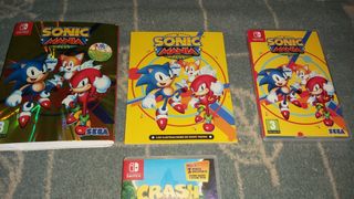 Sonic Mania Plus + Crash Trilogy Switch cajas 