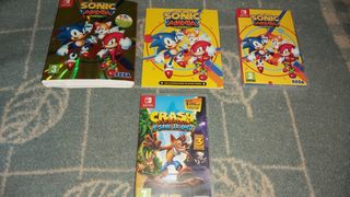 Sonic Mania Plus + Crash Trilogy Switch cajas 