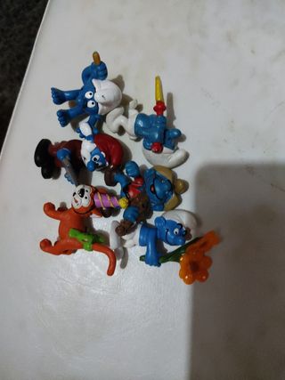 8 Pitufos figuras vintage