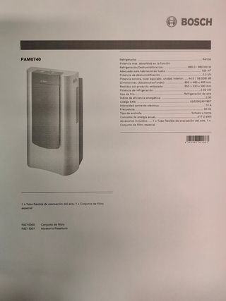 Aire acondicionado Bosch PAM0740