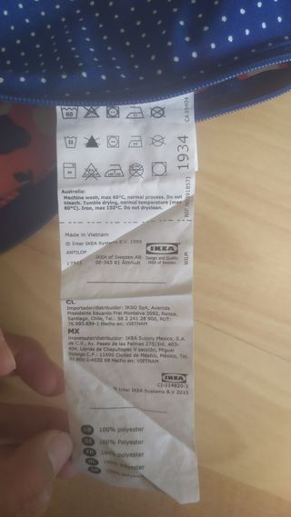 Funda cojín trona Ikea
