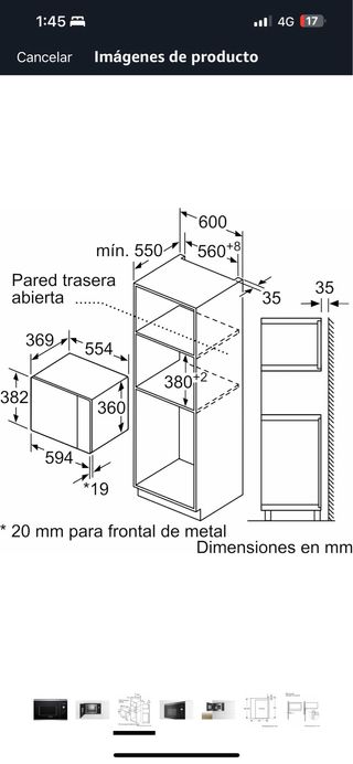 Microondas BALAY integrable 60cm como nuevo
