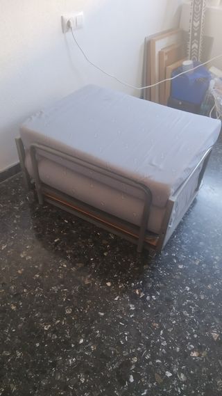 Puff cama beige - reposapiés