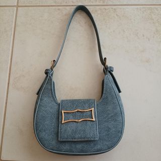 Mini borsa a tracolla blu
