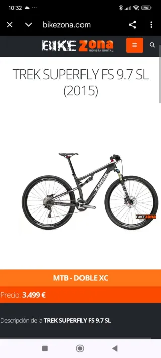 Trek Superfly 9.7 SL - Doble suspensión