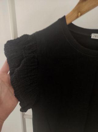 Crop top negro - volantes