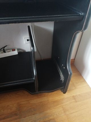 Escritorio ordenador negro - madera