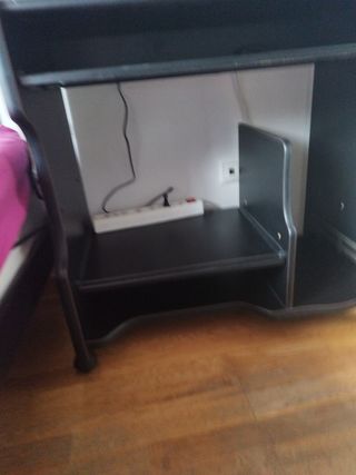 Escritorio ordenador negro - madera