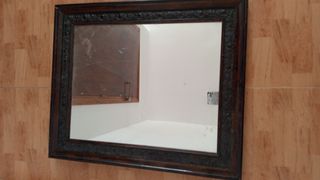Espejo antiguo madera - marrón