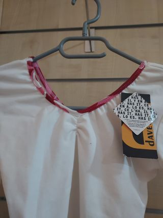 Maillot Flamenco Rosa-Blanco