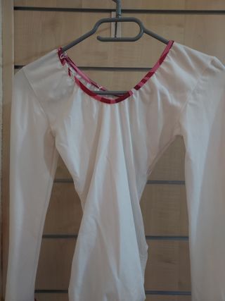 Maillot Flamenco Rosa-Blanco